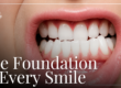 White teeth smiling